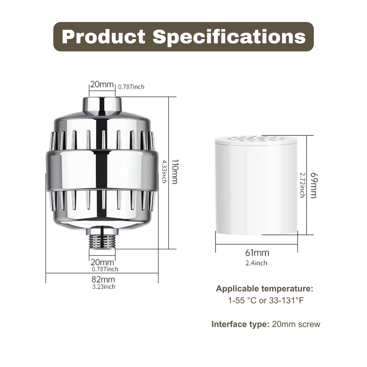 Hard Water Shower Filter by DayDream™