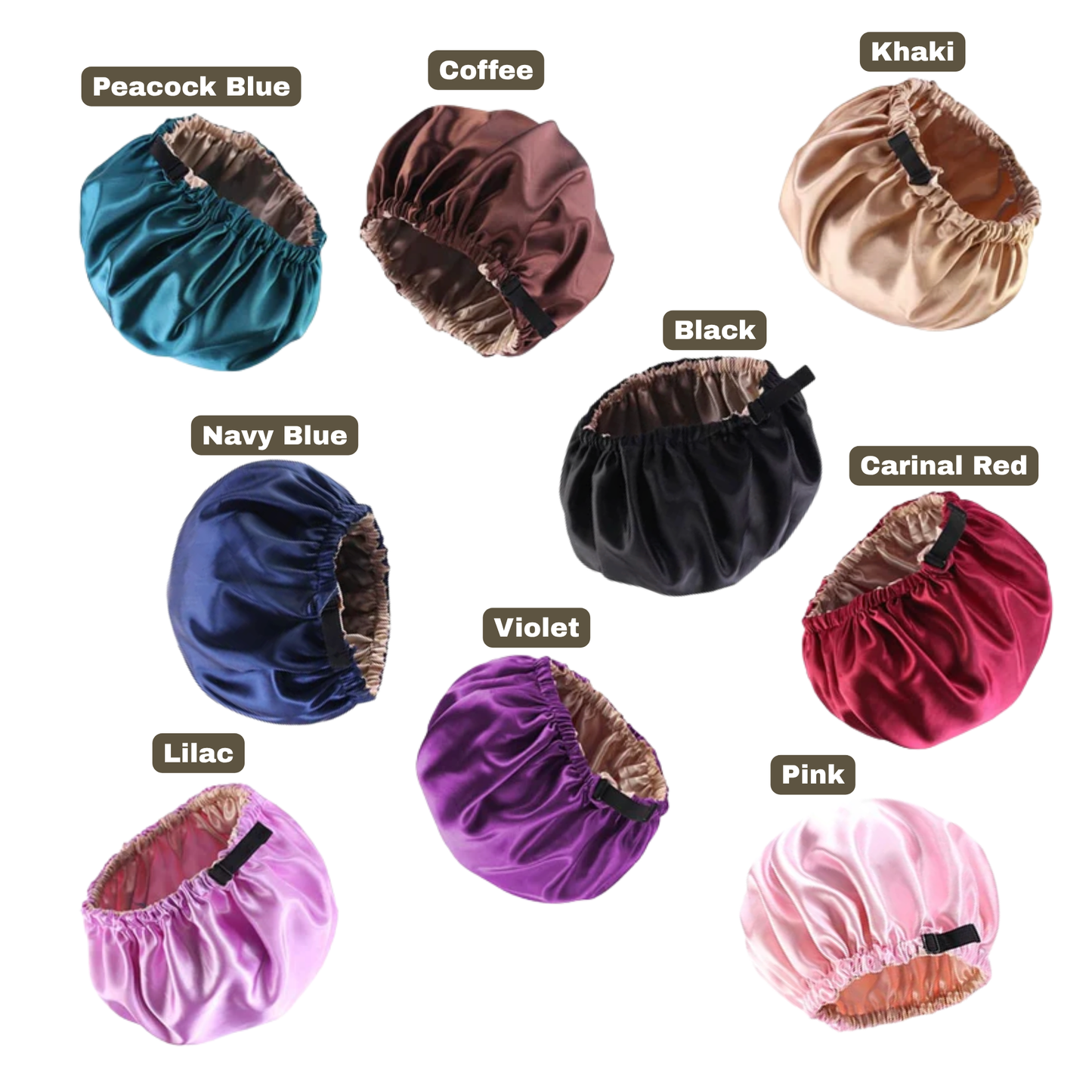 DayDream™ Adjustable Anti-Frizz Satin Sleeping Bonnet