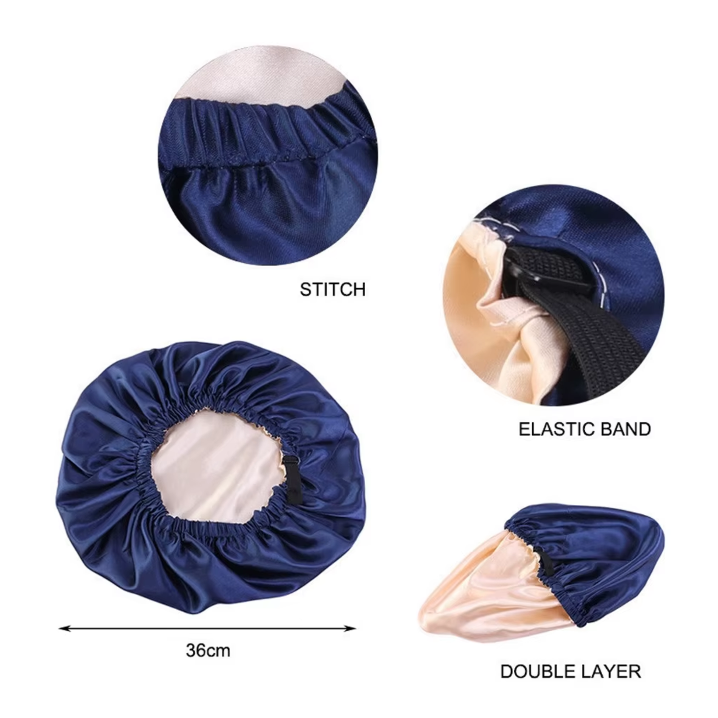 DayDream™ Adjustable Anti-Frizz Satin Sleeping Bonnet