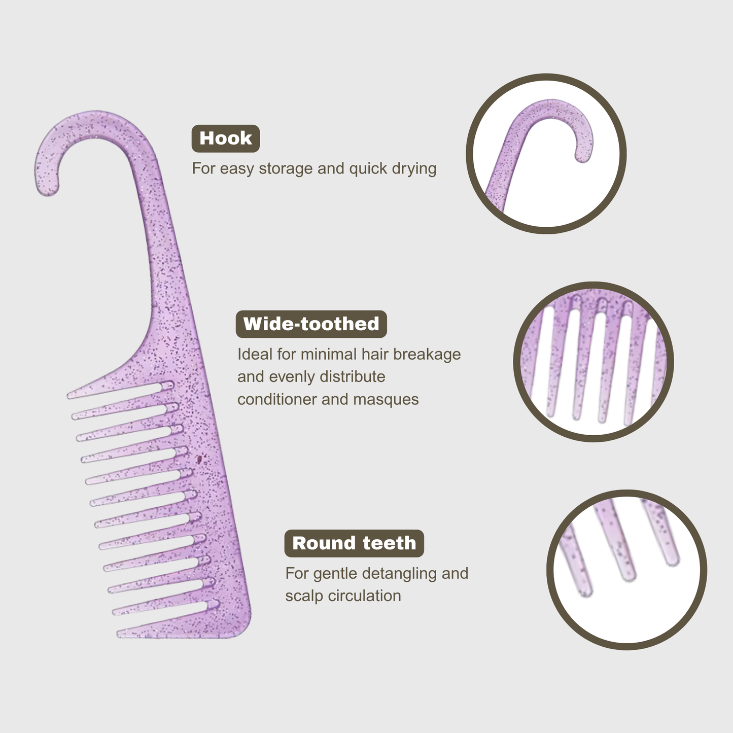 Wide Toothed Comb by DayDream™